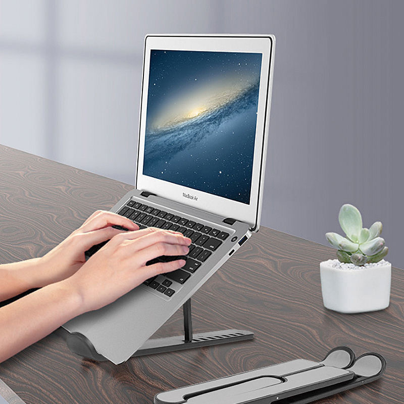 The new P1 computer stand is a portable, height-adjustable aluminum alloy laptop cooling stand for office desktops details Picture