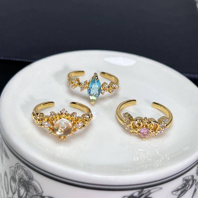 New summer accessories: Sweet love, pink diamond, fashionable and versatile ring, a light luxury and high-end ring with a unique feminine charm full figure