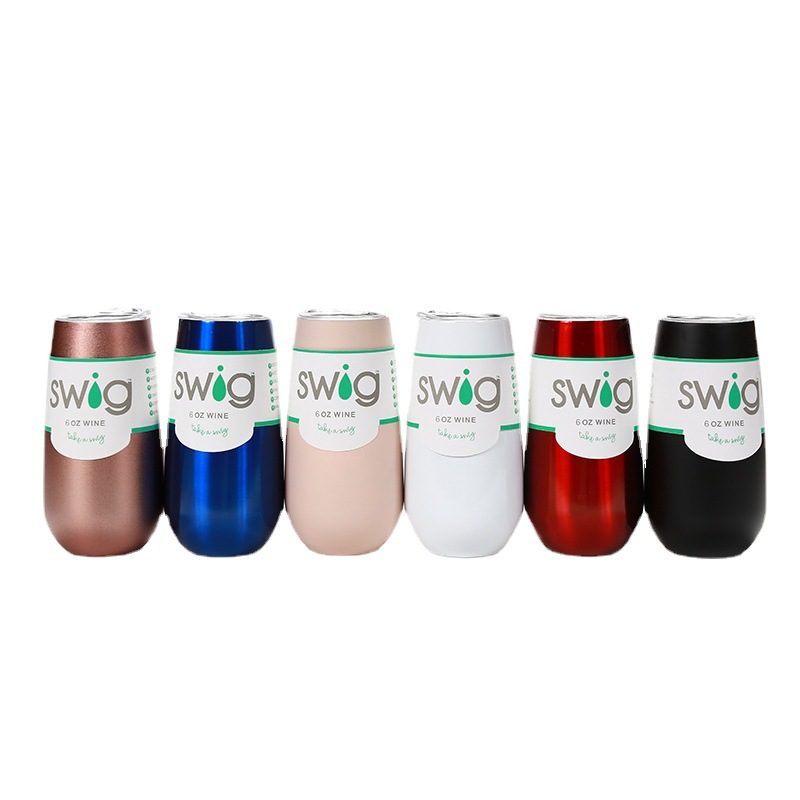 6oz new foreign trade stainless steel eggshell cup, outdoor portable insulated cup, creative egg cup, sublimable egg-shaped cup Item Picture