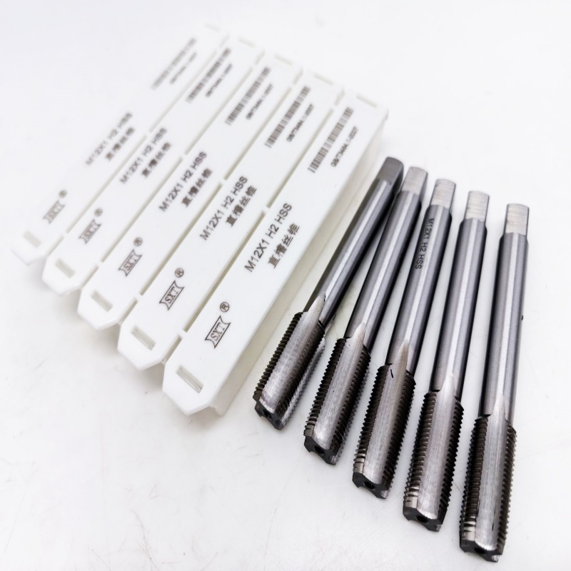 SXT Harbin machine tap W6542 high-speed steel straight groove tap M1, M3, M6, M8, M12, M14, M18, M20, M24 details Picture
