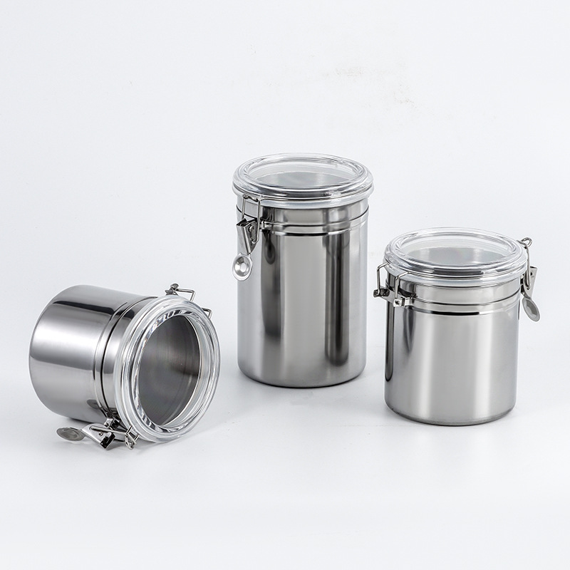 Stainless steel sealed cans for coffee, candies, dried fruits, milk powder, tea, kitchen storage cans, storage cans for grains and cereals Application Scenario