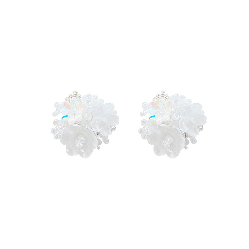In 2025, the best-selling fresh and sweet flower earrings, spring and summer country-style atmosphere earrings, and niche high-end earrings Item Picture