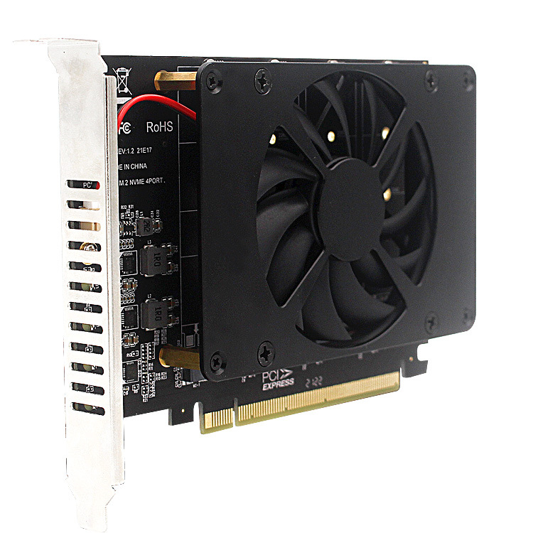 PCIEX16 NVME M.2 MKEY SSD RAID Array Expansion Adapter card Motherboard PCIE split card Item Picture