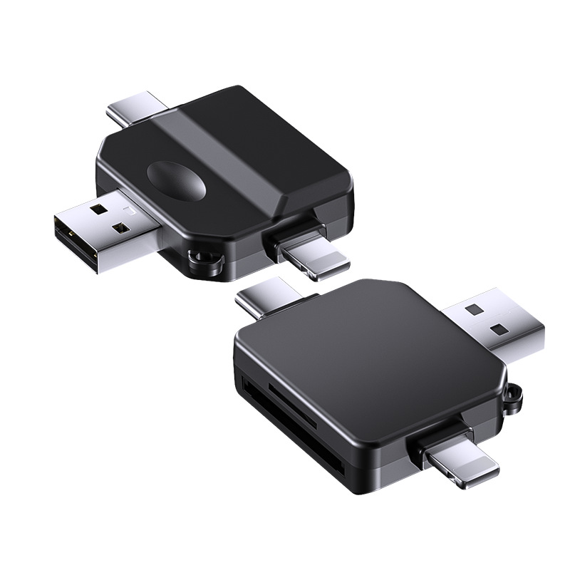 Cross-border private mold five-in-one multi-functional Type-C card reader, computer and mobile phone card reader, tfSDU disk adapter Item Picture