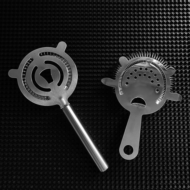 Stainless steel ice filter, bar cocktail mixer, multi-purpose round handle filter, ice cube filter, ice separator wholesale full figure