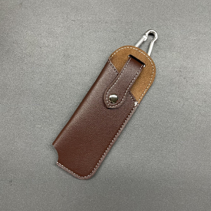 In stock: outdoor belt-wearing portable knife sheath protective case, camping tactical knife leather case accessories, dining knife storage bag undefined