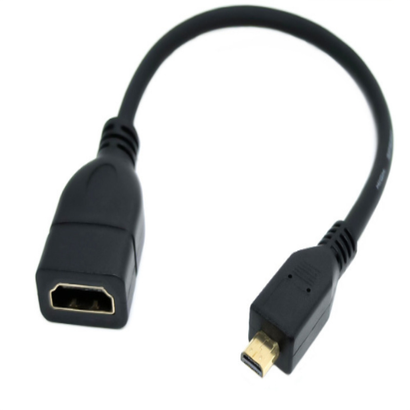 Copper 14+1 version micro hdtv to HDTV female high-definition adapter cable, HDTV female to micro male extension cable details Picture