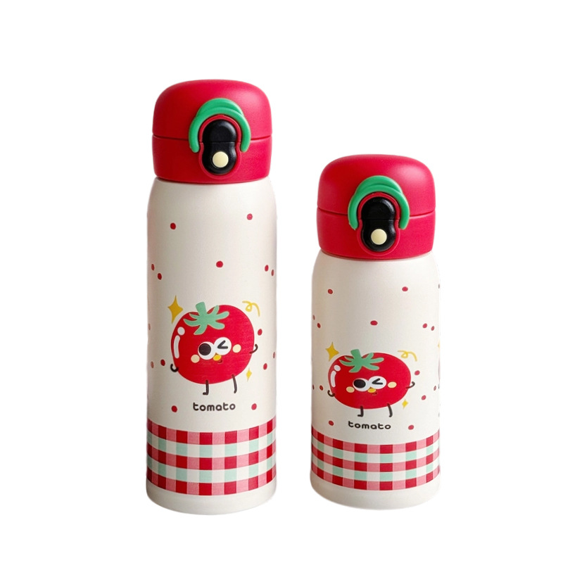 2025 Cute and Portable student and Children's Insulated Cup, Girls' High Appearance Level Straw Water Cup, Stainless steel handle bouncy cup Item Picture