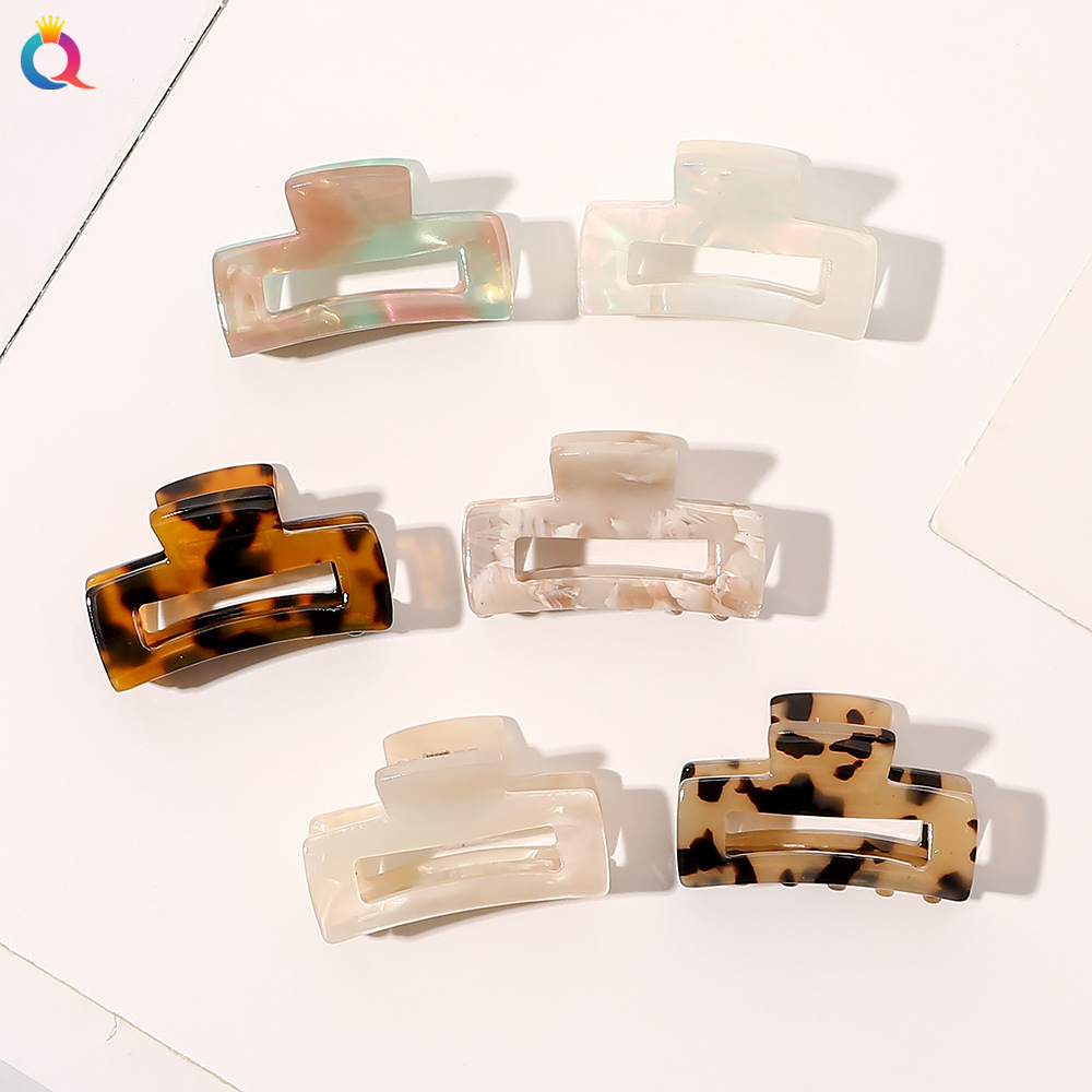 Qiyue Korean-style acetate board hair clips, simple and elegant, small grabber, back of the head, broken hair edge clip, bangs clip full figure