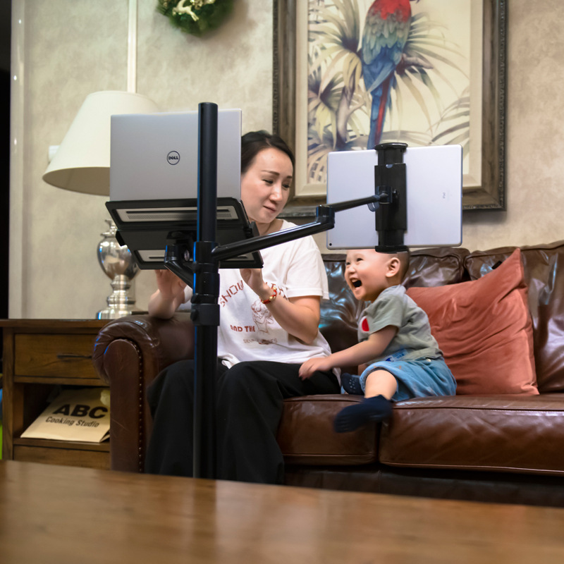 The Epu laptop stand is suitable for standing office with a roller lift and floor-standing design, and is universal for ipad tablets details Picture