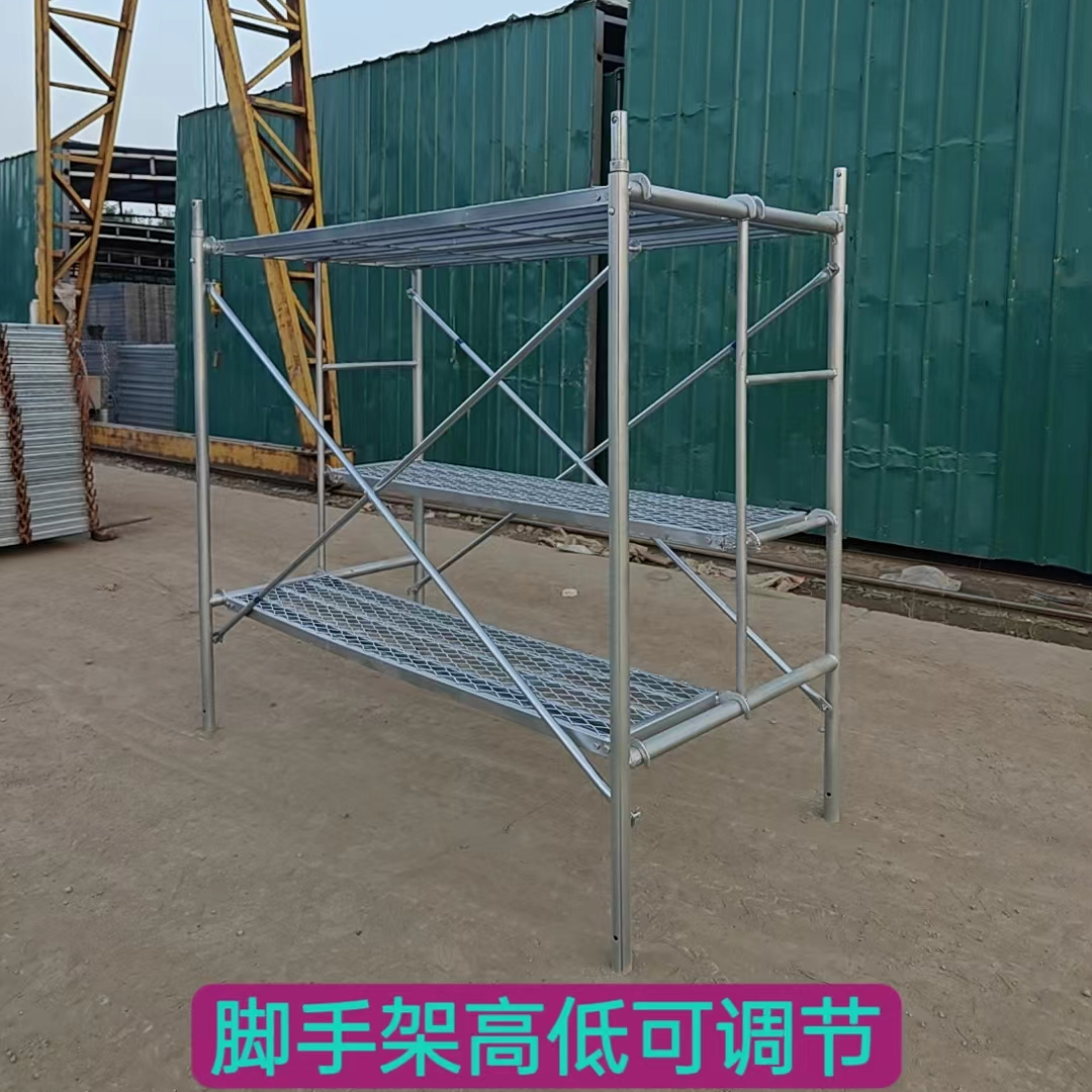Galvanized scaffolding, movable frame, mobile hand and foot frame, steel pipe gantry frame, scaffolding factory direct sales, construction site decoration details Picture