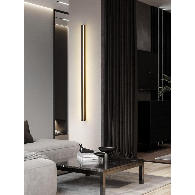 Minimalist led long linear wall lamps, sofa living room background wall lamps, staircase lamps, creative bedroom bedside lamps Specification drawing
