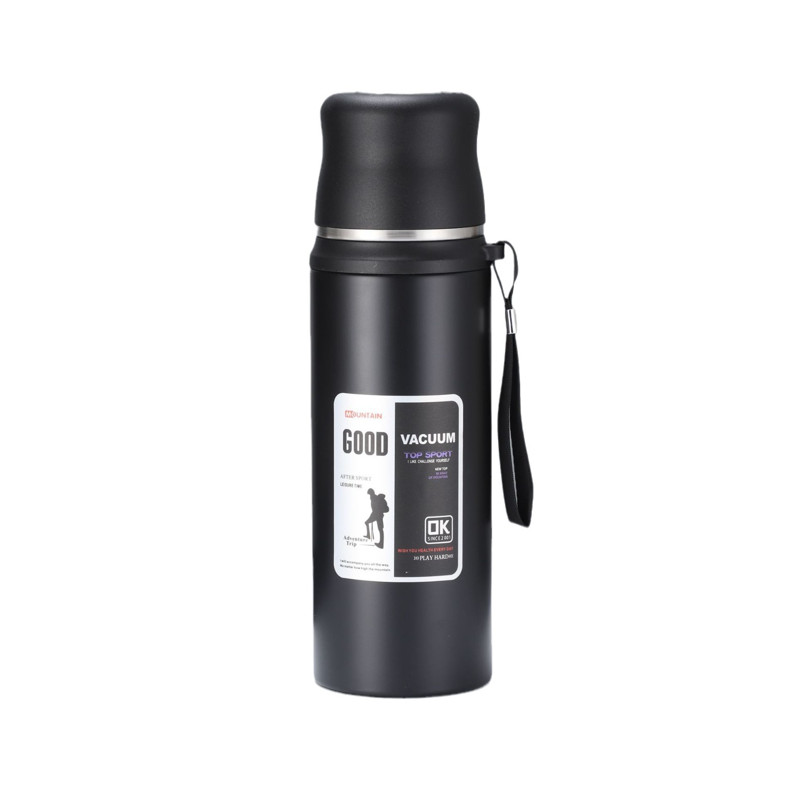 Outdoor large-capacity insulated cups for men, women and students, 304 stainless steel portable sports water cups with LIDS, tea cups Item Picture