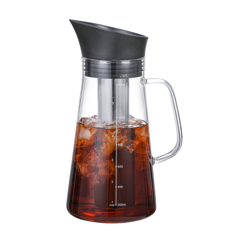 Wholesale of high borosilicate glass cold brew coffee kettles, glass coffee kettles, cold brew ice drip coffee kettles, and high-temperature resistant brewing kettles Item Picture