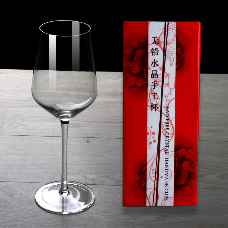 Wine glass set, crystal Bordeaux wine glass, highball glass, single gift box set, can be used as LOGO full figure