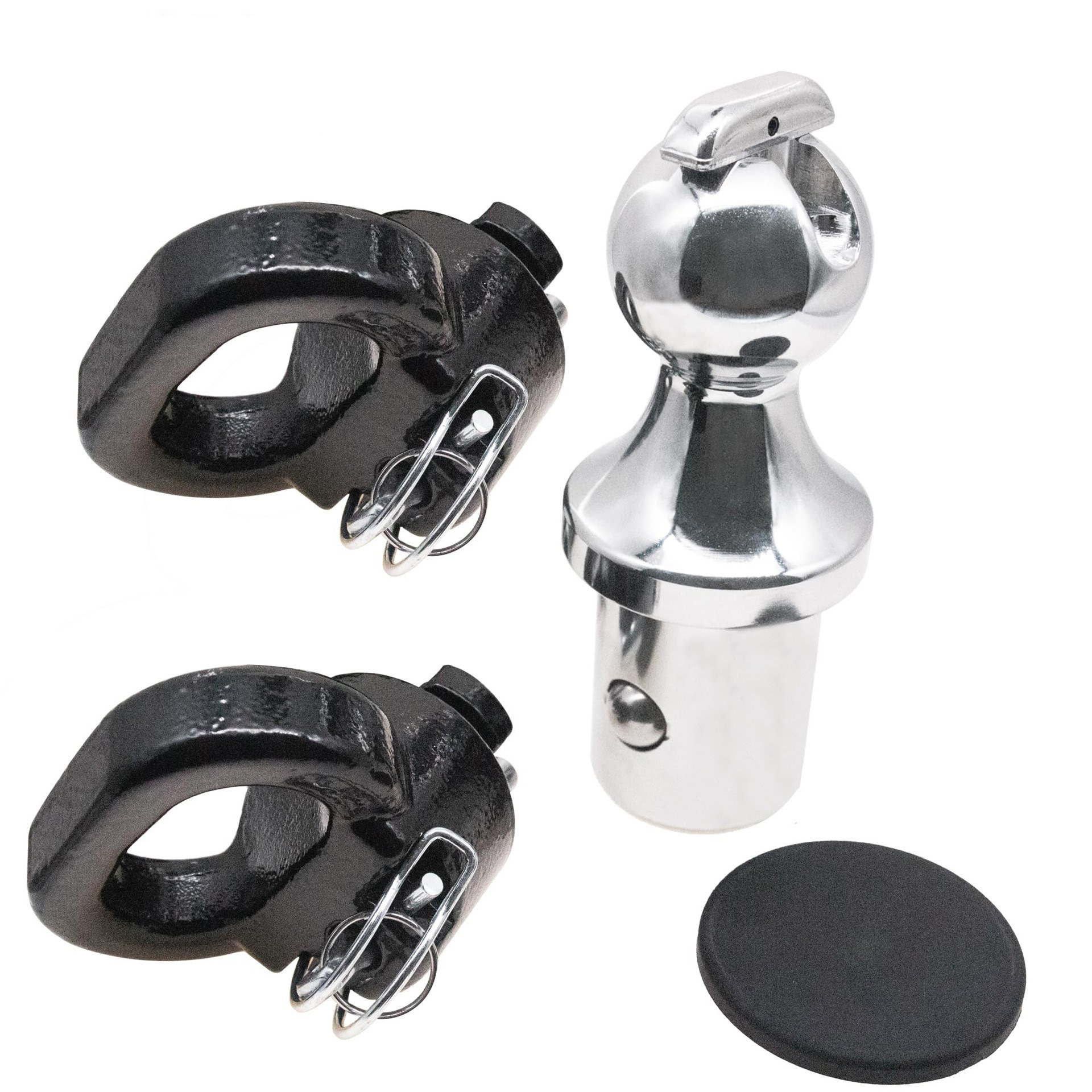 Gooseneck ball set towing and hanging ball mounting device with safety anchor chain fifth-wheel RV towing device Specification drawing