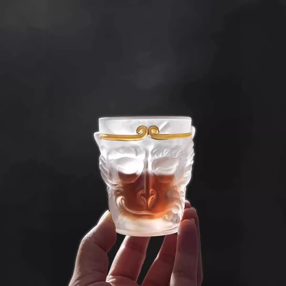 Wukong Cup, Sun Wukong Tea Cup, Exquisite frosted gold-painted Glass Cup, National Tide Cup, Qitian Great Sage Master Cup Application Scenario