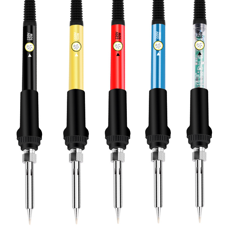 Cross-border carefully selected small-temperature adjustable soldering iron, internal heating constant-temperature soldering iron set, 220V Chinese, European and American standard soldering pen manufacturer full figure
