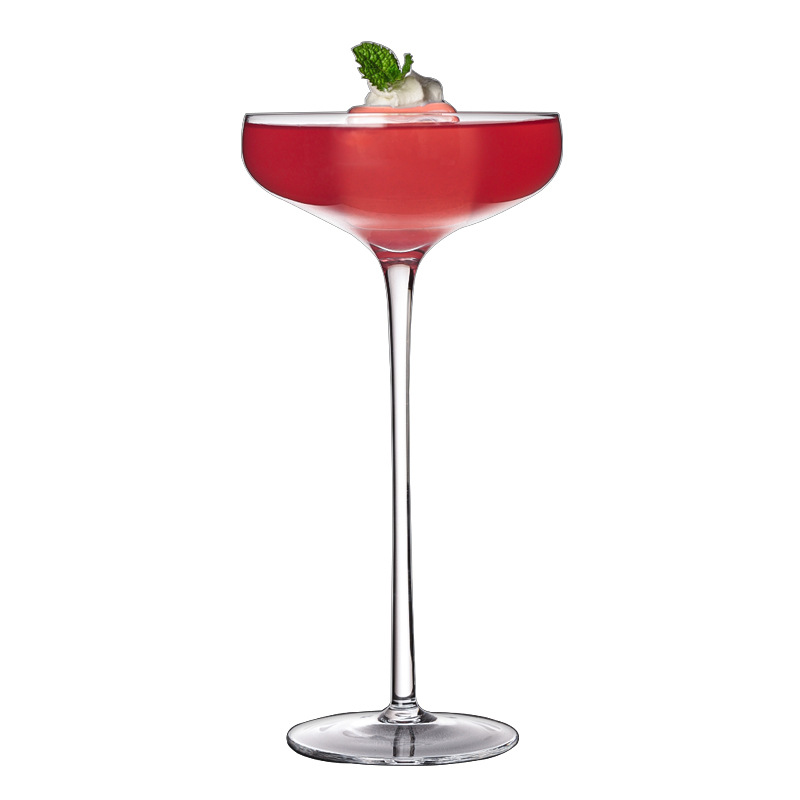 Japanese high-footed cocktail cups, high-end glass martini cups, personalized and creative height-adjustable ice cream cups Item Picture