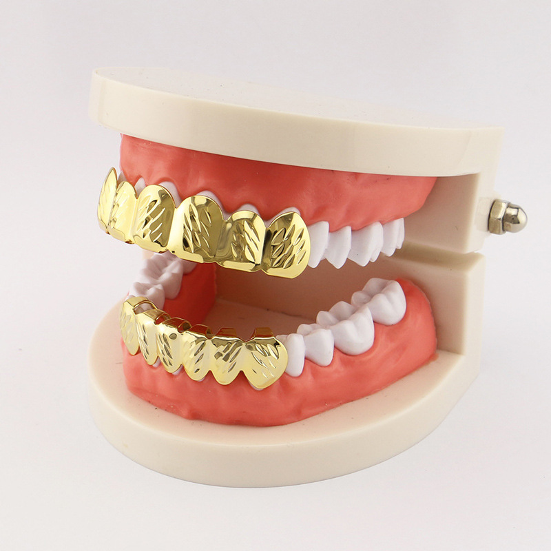 The new best-selling HIPHOP Hiphop gold teeth cover, with large gold teeth and two-color gold teeth, is supplied by the HiPHOp manufacturer Item Picture