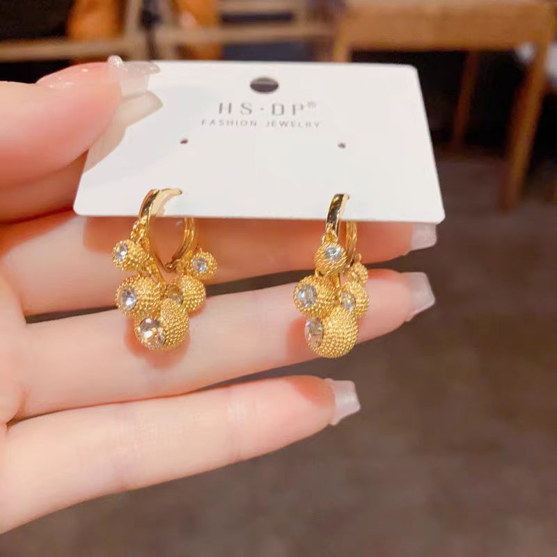 The 2025 new "Five Blessings Arrive at the Door" durian Ball earrings are a unique and niche earring for women, exuding a sense of high-end elegance and refinement Application Scenario