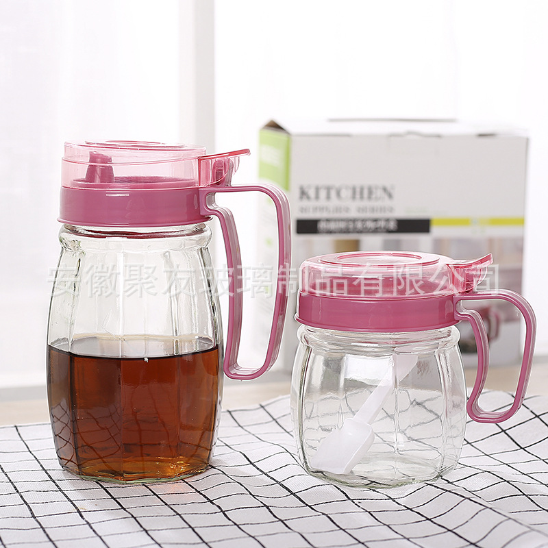Kitchenware glass oil pot seasoning jar five-piece set, seasoning bottle control oil pot two-four-piece set gift Specification drawing