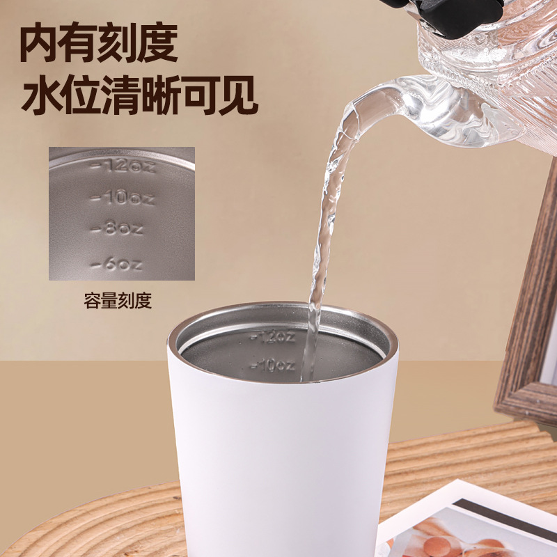 304 stainless steel milk cups, coffee cups, portable insulated cups, macaron-colored office advertising gift cups can be customized details Picture