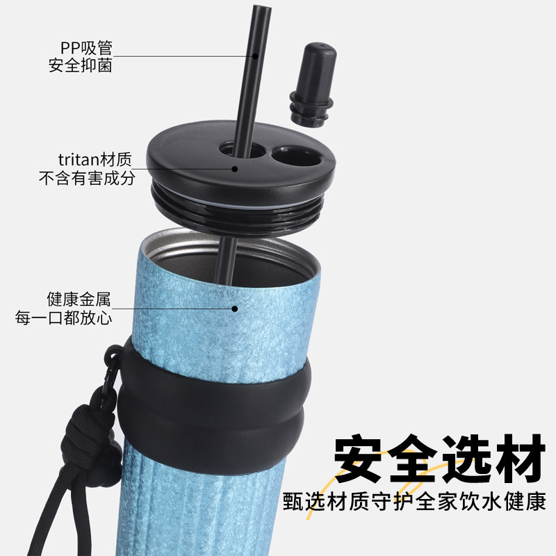 New titanium cups, high appearance level water cups, 316 stainless steel insulated cups, large-capacity cups, portable ice cups, straw cups Application Scenario