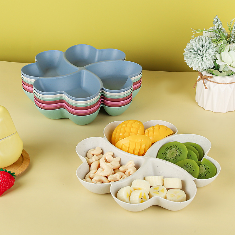 Plastic heart-shaped fruit platter, living room household fruit platter, creative snack plate, compartmentalized candy inventory, heart platter wholesale Specification drawing
