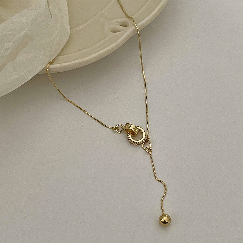 Heart-fluttering items ~ Spring and Summer versatile combinations of Ins-style necklaces, women's light luxury bows, and niche design collarbone chains Specification drawing