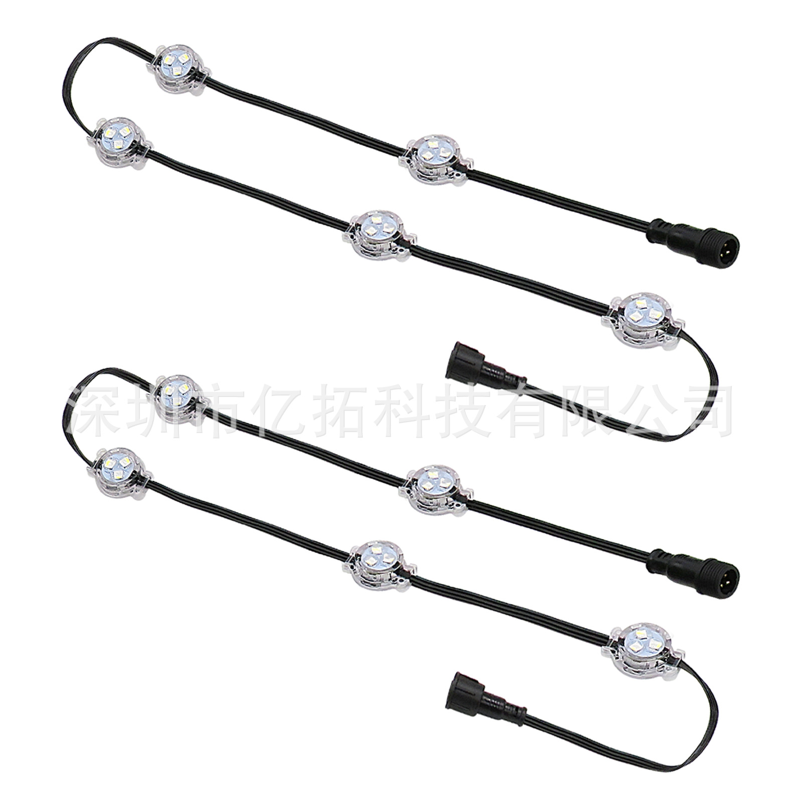 In North America, 12v and 24v RGBW track lights, 30mm point light sources, Christmas holiday decoration house outline lights are popular Specification drawing