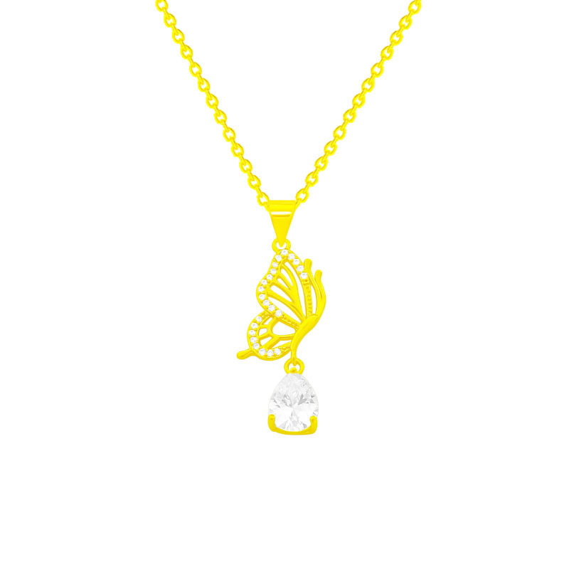 Non-fading titanium steel necklace accessory for women, new Korean niche design butterfly pendant accessory, light luxury collarbone chain Item Picture