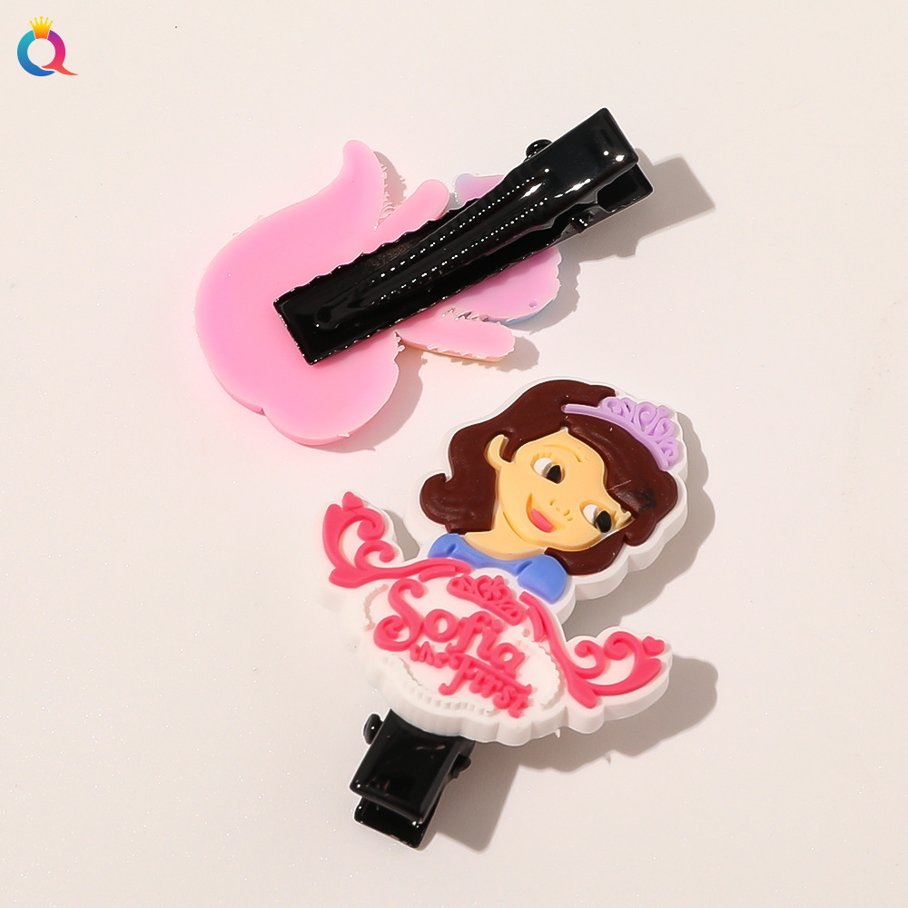 Qiyue Children's Hair Clip Set y2k Dopamine Hair Clip Unicorn Hair Accessory Duckbill Clip Hair Accessory Application Scenario