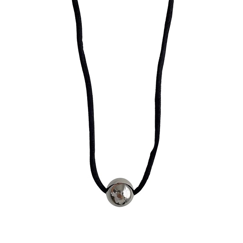 Sunflower Oni silver round bead necklace for women 2023 new style collarbone chain, niche choker necklace Item Picture