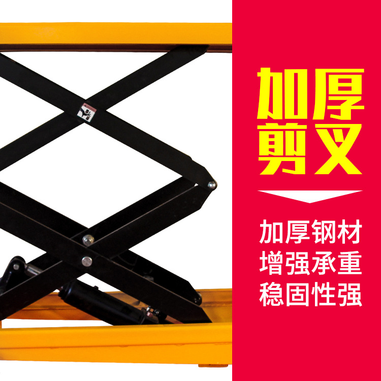 Manual hydraulic lifting platform trolley, manual logistics handling platform trolley, mobile scissor folding trolley Application Scenario