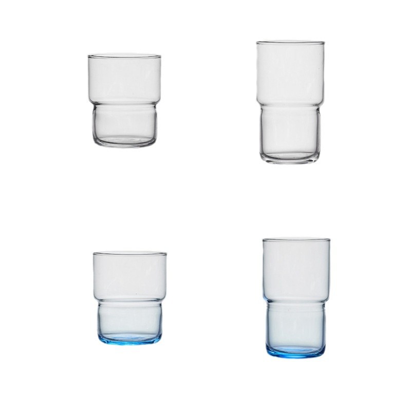 Customized InS-style niche blue glass cups, heat-resistant glass cups, and Korean-style cups Item Picture