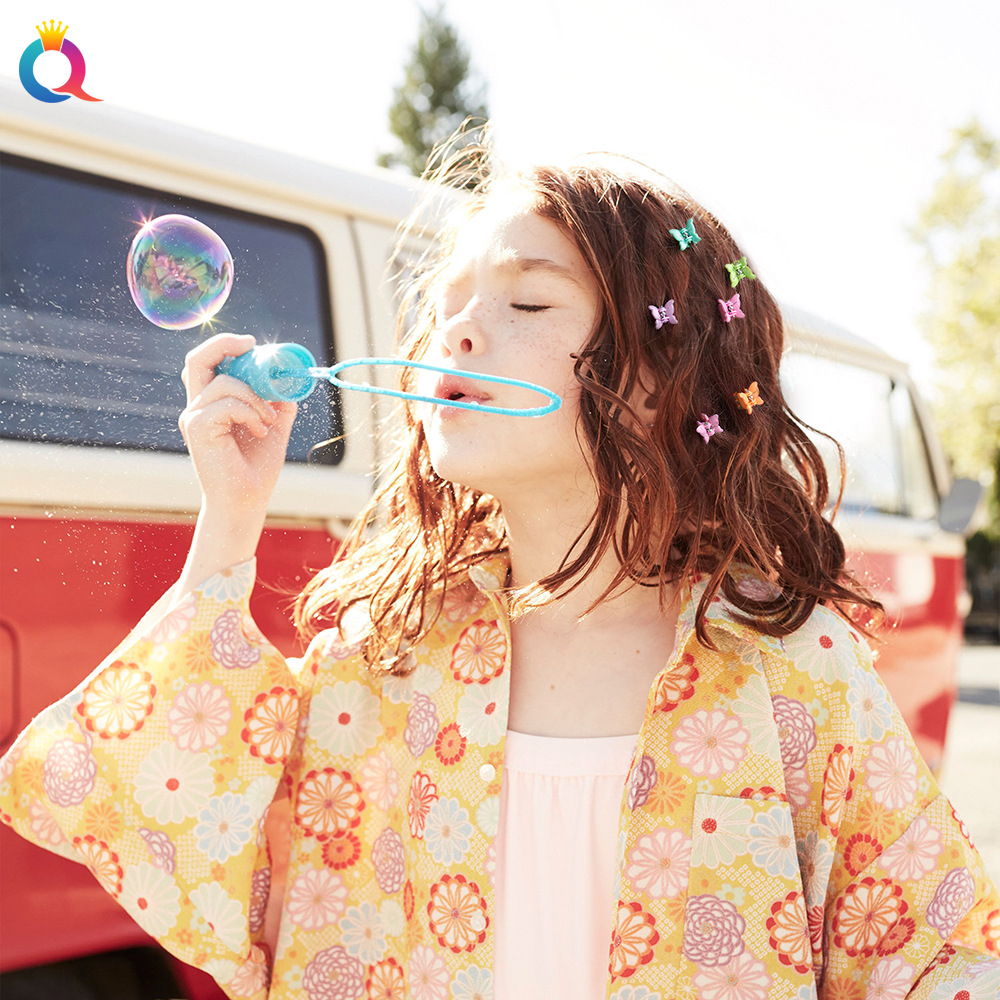 Qiyue Butterfly Small Grab Clip, small hair clip, color 6 pieces, bangs, grab, women's headwear and hair accessories wholesale details Picture