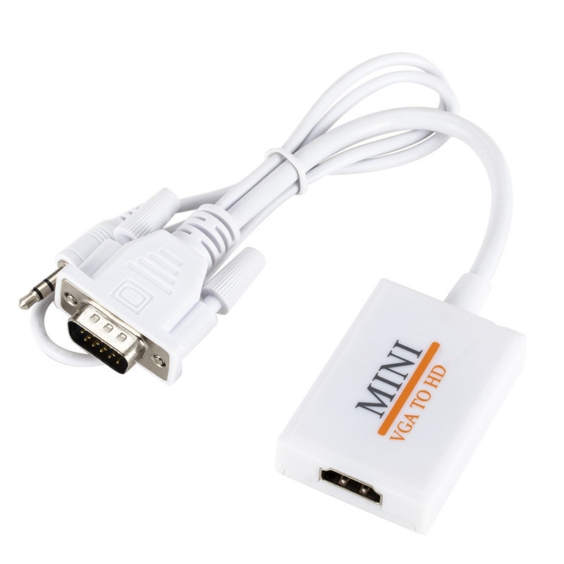 VGA to HDtv with audio converter, VGA public to HDtv female high-definition connection cable, computer to TV details Picture