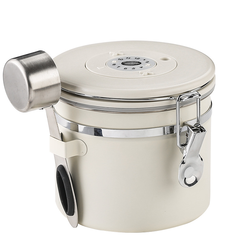 304 stainless steel sealed jar, food-grade coffee bean storage jar, milk powder for reference, candy storage jar, large size with spoon Item Picture