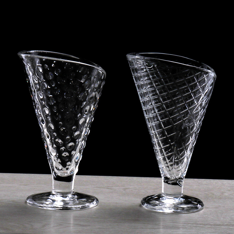 Special offer on glass ice cream cups, transparent salad cups, fashionable dessert smoothie cups and milk tea cups details Picture