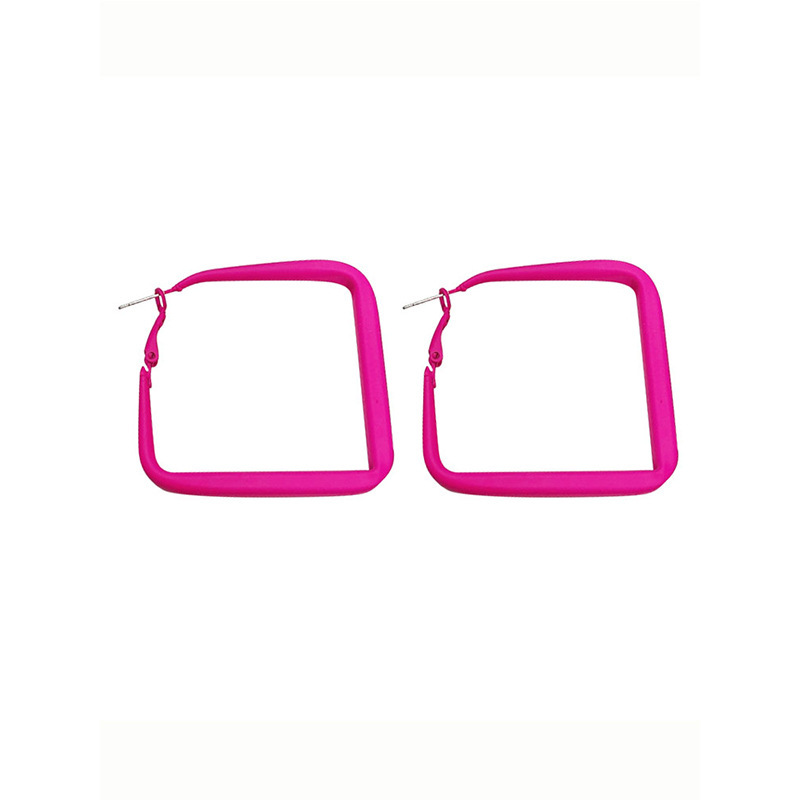Candy-colored square earrings for women's summer 2025, a new trendy ear ring with a niche design and a light luxury earring feel Item Picture
