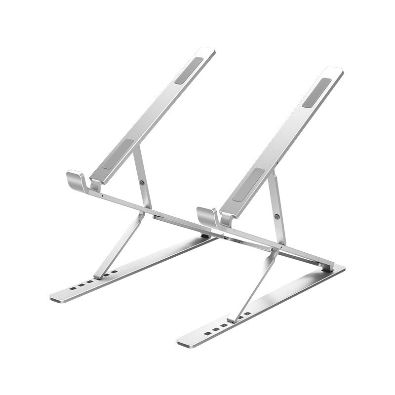 N8 Computer desktop stand, double-layer height-increasing type aluminum alloy notebook stand, vertical metal lifting and folding stand Item Picture