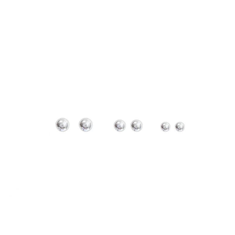 Niche design: Small round ball smooth matte ear studs, ear sticks, women's ear piercings, golden bean earrings, simple and elegant earrings Item Picture