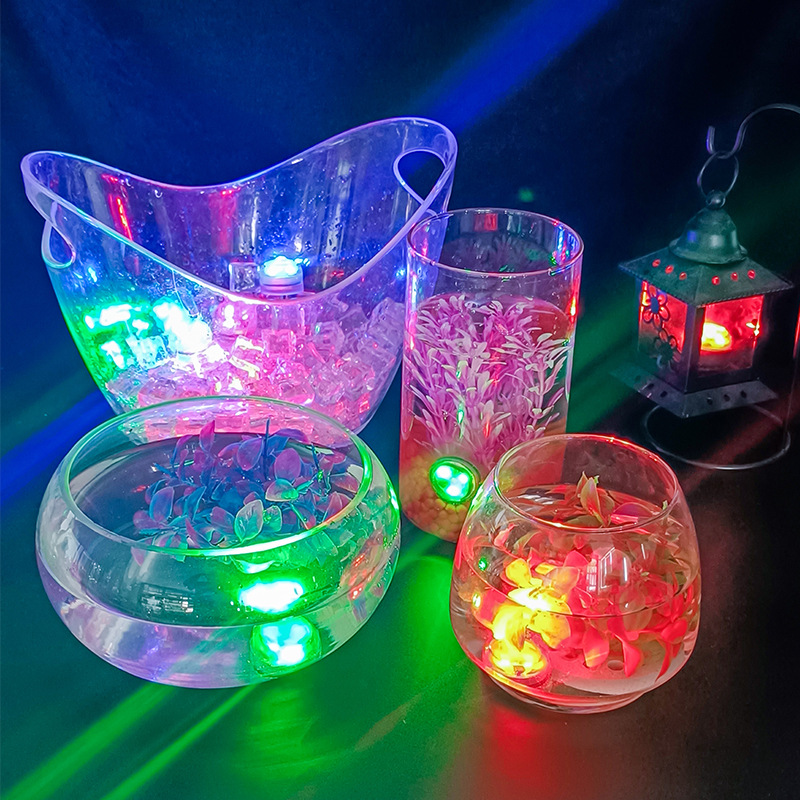 Remote-controlled RGB waterproof LED fish tank light, underwater light, diving candle light, swimming pool light, festival decorative atmosphere knob light details Picture