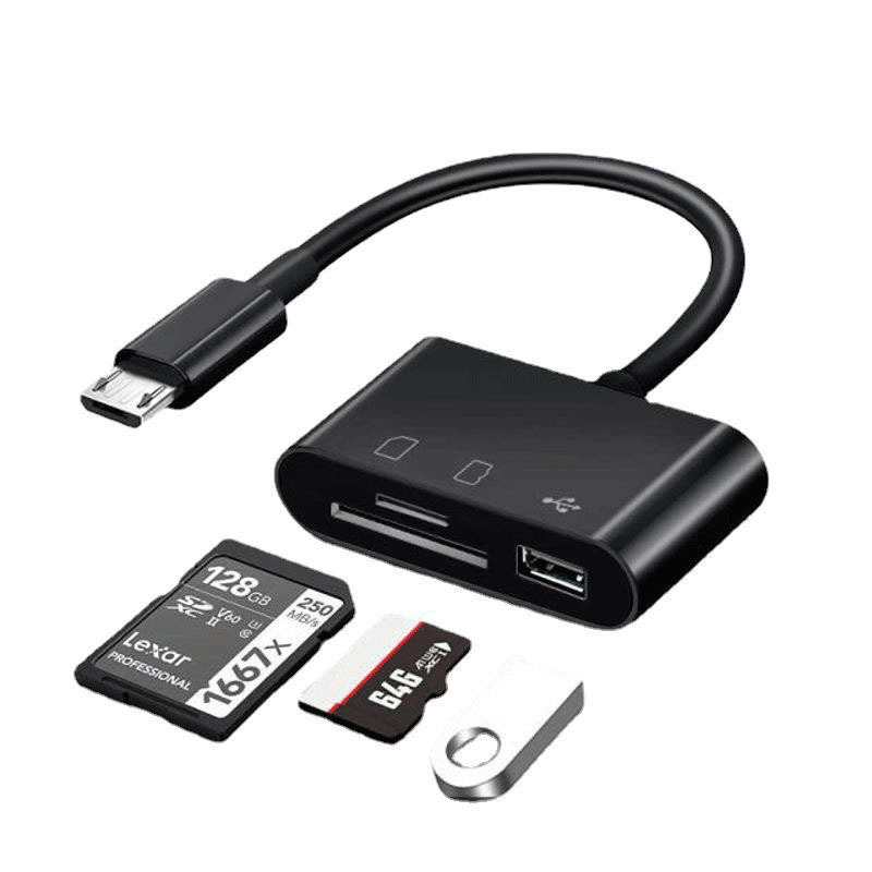 Wholesale three-in-one OTG card reader Type-C adapter, multi-functional external mobile phone adapter, memory card details Picture