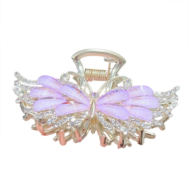 Butterfly Tianyi wing Grabber with a high-end feel, half-tied up hair on the back of the head, women's light luxury exquisite headwear and hair accessory Item Picture