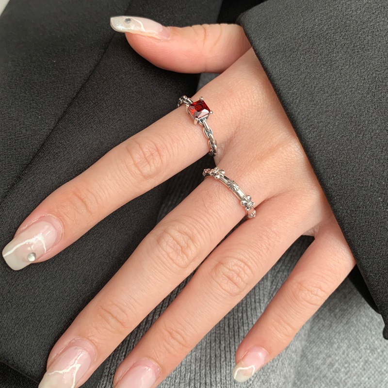 One-piece personalized punk open-mouth ring for women, light luxury, niche design, exquisite and high-end, cold style, fashionable and retro Item Picture