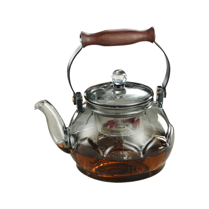 Glass steaming and boiling teapot, electric ceramic stove, tea boiling ware, kettle, white tea household tea sets, small health-preserving tea boiling stove set Item Picture