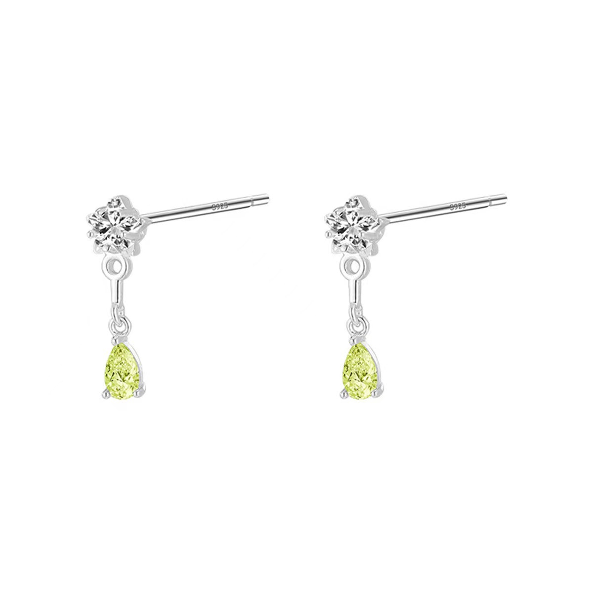 The cool zircon five-pointed star water drop tassel stud earrings are exquisite and small, with a unique design. The earrings are fashionable and simple Item Picture