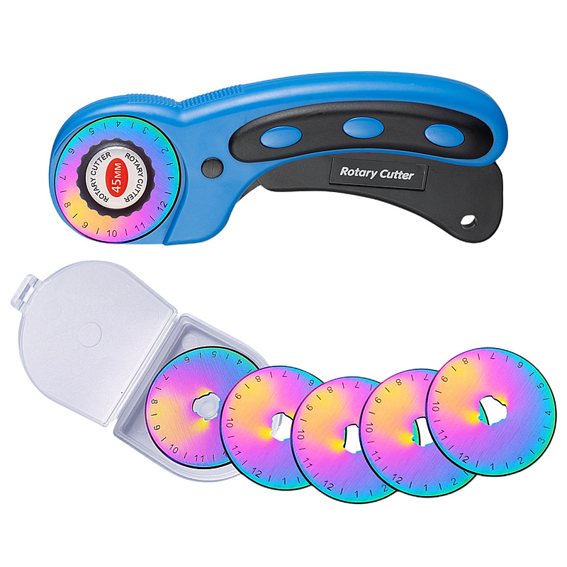 Wholesale of 28mm, 45mm and 60mm leather and fabric cutting knives, roller blades, flat rubber bands, small round blades and roller blades from the manufacturer Item Picture
